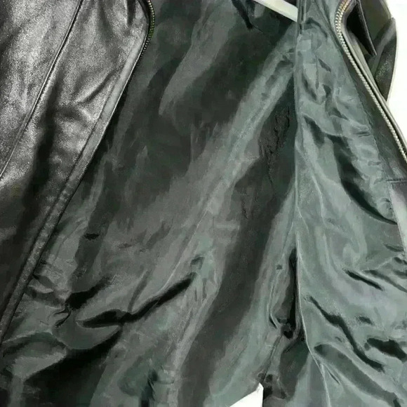 Nautica Black Leather Jacket - Picture 7 of 8